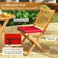 thumbnail image 6 of QISHENSHUI 2 Pieces Folding Outdoor Dining Chairs, Acacia Wood Patio Chairs with Soft Cushions, Slatted Backrests and Seats, Outdoor Chairs for Porch, Balcony, Deck and Yard (One-Size,Red,2), 6 of 9