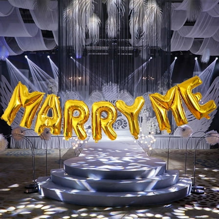 NICEXMAS Wedding Table Decorations Foil Balloon Golden 1 Set for Wedding Party