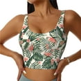 thumbnail image 3 of Goofa Palm Trees and Tropical Printed Sports Bras for Women, High Impact Running Bra Workout Crop Tank Tops Longline Sports Bra Push up-Small, 3 of 9
