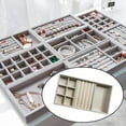 thumbnail image 4 of justharion Stackable Jewelry Tray Multipurpose Portable Velvet for Rings Earring Bangle, 4 of 8