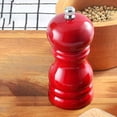 thumbnail image 3 of 3X Juego de Molinillo de Sal y Pimienta de Madera Molinillo de Sal de Pimienta Manual, Madera Maciza con Grosor Ajustable Rojo, 3 of 4