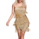 thumbnail image 1 of Vestido De Un Solo Hombro Vestido ajustado con borlas Traje de fiesta de baile asimétrico para damas sexy (Oro S) Cgtredaw Para estrenar, 1 of 1
