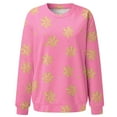 thumbnail image 4 of Bmisegm T-Shirt à Manches Longues Col Rond pour Femmes, Imprimé, Rose TG, 4 of 5