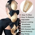 thumbnail image 5 of MY-LADY 100% Remy Real Human Hair Clip in Ponytail Extension Claw 18inch Hair Extensions Straight Hairpiece Long Straight Pony Tail Hair Hairpiece #24 Natural Blonde, 5 of 8