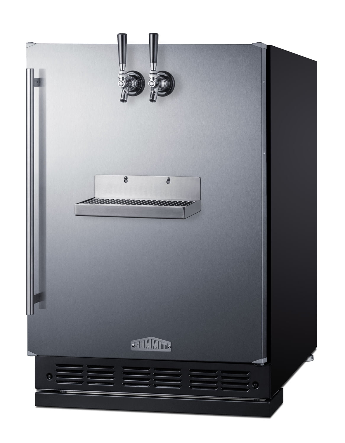 Summit Sbcfrtpcf 24" Wide 5.3 Cu. Ft. Built-In Double Tap Coffee Kegerator - Stainless