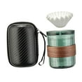 thumbnail image 1 of yuksok Cafetière pour Infusion Lente 3 en 1 en Papier Ensemble de Thé Portable pour Café Extérieur Vert, 1 of 9