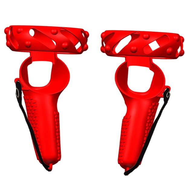 Funda protectora para mandos, cómoda y duradera, para realidad virtual. rojo