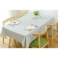 thumbnail image 7 of NOGIS Heavy Duty Vinyl Table Cloth Plastic Tablecloths for Kitchen Dining Table Wipeable Plastic Waterproof Tablecloth for Rectangle Table (54'' x 35', White Plaid), 7 of 7