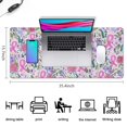 thumbnail image 5 of Long Mouse Pads for Desk,Pink Breast Cancer Desk Mats on Top Of Desks, Desk Mouse Pad Extra Large with 3mm Non-Slip Base and Stitched Edge for Gaming,Office,Work,Home 35.4x15.7in, 5 of 5