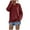 Wine-Fashion Sweatshirts, variant on Xcmzpl Women's Hoodies Cute Solid Color Hooded Sweatshirt Holiday Pullover Tops Workout Long Sleeve Blouses Winter Fashion