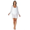 thumbnail image 3 of Anne Cole - Flounce V Neck Tunic Cover Up, 3 of 5