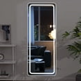 thumbnail image 5 of Atilioo Full Length Mirror with LED Light 64” x 21” - Shatter-Proof Glass, Standoming or Wall-Mounted Full Body Mirror with Dimming & 3 Color Lighting for Bedro, Living Room, 5 of 12