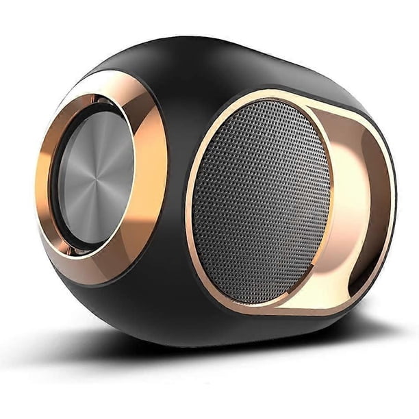 USB Outdoor Portable Speakers with Subwoofer Bass/BT/TF/AUX/FM/Hands-Free Wireless Bluetooth Speaker for Outdoor Shower Pool Travel,Black