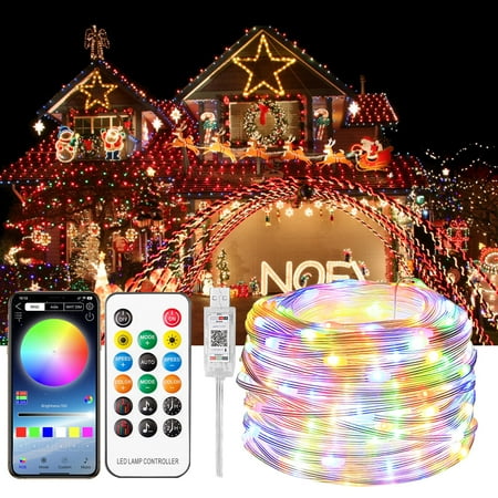 

Venoro String Lights Smart RGB Color Changing 33FT 100LED Lights with Remote APP Control for Christmas Party Patio Home