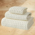 thumbnail image 5 of BemeyourBBs 100% Cotton Waffle Bath Towels for Bathroom Soft Waffle Weave Bath Towel Set Oversize Quick Dry Waffle Bath Towel Hand Towel Face Towel 3 PCS Set, 5 of 6