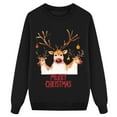 thumbnail image 1 of RXMEKW Chandail de Noël pour Femmes à Manches Longues, Col Rond, Imprimé, Décontracté, Chaud, Haut, Style Maman, Vêtement des Fêtes, 1 of 3
