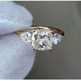 thumbnail image 4 of solitaire jewels 2CT Cushion Moissanite 3 Stone Engagement Ring For Women, 10K Rose Gold, 4 of 6