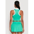 thumbnail image 5 of Womens Varsity Stripe Sleeveless Cropped Polo Top, 5 of 5