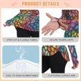 thumbnail image 4 of FORMRS Womens Long Sleeve Shirts UPF 50+ Sun Protection Quick Dry Fishing Hiking Tops, Size S-2XL, Colorful Dragon Scales Pattern, 4 of 8