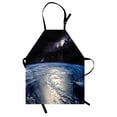 thumbnail image 1 of Earth Apron Majestic Universe Image with Earth and Distant Nebula Clouds Waters, Unisex Kitchen Bib Apron with Adjustable Neck for Cooking Baking Gardening, Pale Blue Pale Grey Black, by Ambesonne, 1 of 3