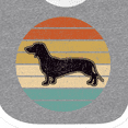 thumbnail image 4 of Inktastic Dachshund Dog Retro Sunset Boys or Girls Baby Bib, 4 of 4