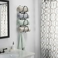 thumbnail image 3 of Wallniture Boto Wall Towel Rack for Bathroom Hook and Rack for Towel Farmhouse Bathroom Decor Towel Set, Iron, Black, Set of 4, 3 of 10