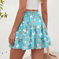 thumbnail image 4 of Floral Skirts for Women Short Boho High Waisted Flowy Mini Skirts Casual Summer Ruffle Skirt, 2XL, 4 of 7