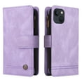 thumbnail image 2 of Feishell for iPhone 14 Plus 6.7 inch Zipper Wallet Case with Wrist Strap & Shoulder Strap,Premium PU Leather Magnetic Clasp Flip Holder Card Slots Crossbody Phone Case for Women Men,Purple, 2 of 18