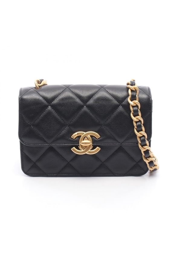 Pre-Owned Chanel Matelass Small Flap Shoulder Bag/Handbag, Caviar Leather (Grained Calfskin),...
