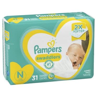 Pampers Swaddlers Diapers, Newborn (Up to 10 lbs.), 20 Count - Walmart.com