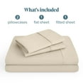 thumbnail image 3 of Bare Home Premium 1800 Collection 4-Piece Bed Sheet Set, King, Sand, 3 of 11