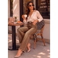 thumbnail image 5 of DOKOTOO Women's Wide Leg Jeans High Waisted Strechy Raw Hem Frayed Hem Denim Pants, 5 of 10