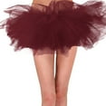thumbnail image 2 of Hifoo Adult Tulle Skirts 6 Layered Tutu Mini Ball Gown Skirts Women Classic Princess Fluffy Ballet Skirts Solid Color Leisure Female Skirts, 2 of 4