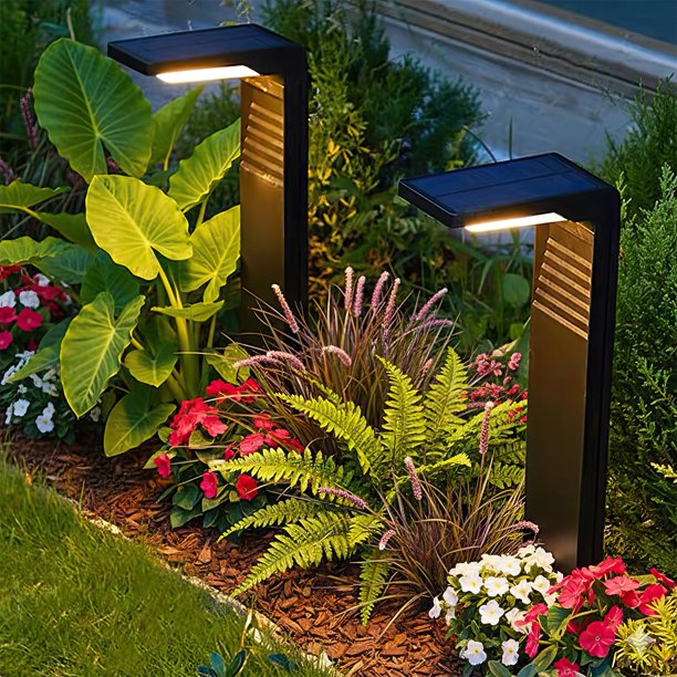 Lámparas solares Pathway Lights, paquete de 6 unidades, duales, blancas, impermeables