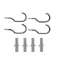 thumbnail image 1 of 8pcs Bike Hook Heavy Duty Bike Hanger Bike Storage Hooks For Garage Wall And Ceiling With Bolts Black, 1 of 1