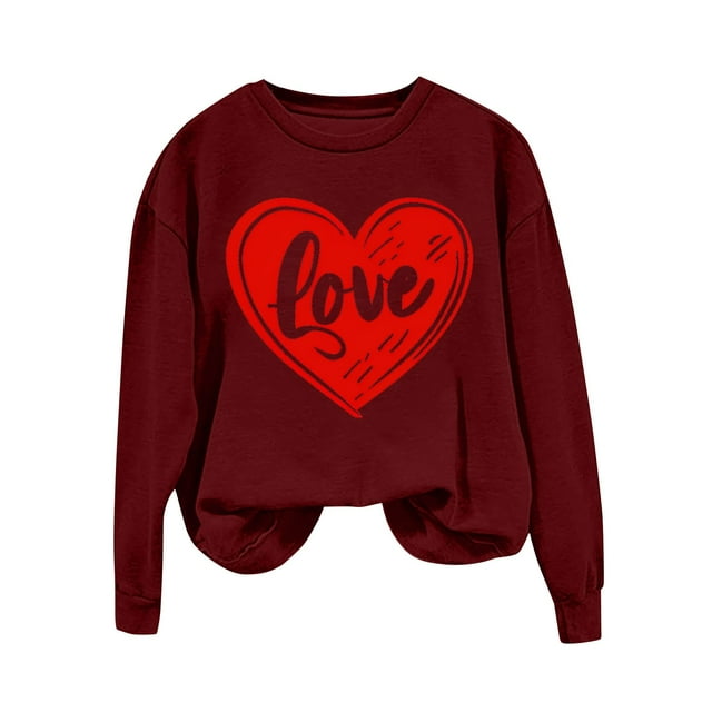 VBARHMQRT Chandails à Capuche pour Femmes Chandail Quotidien Maison Extérieur Entraînement Manches Longues Col Rond T-Shirt Haut Imprimé Chandail en Molleton Blouse de Rue Mode Urbaine