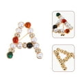 thumbnail image 2 of EeaseMX 1 broche de aleación elegante, broche de cuello único, broche delicado con letras A., 2 of 7