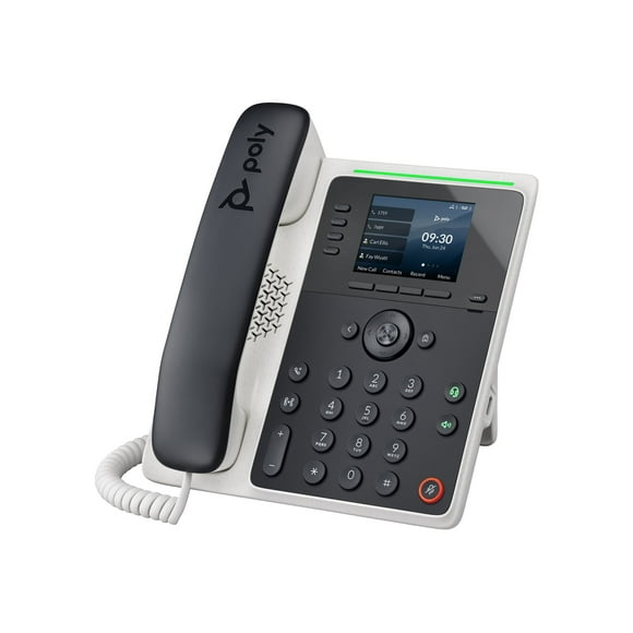 Poly Edge E220 - Téléphone VoIP avec Identification de l'Appelant/appel en Attente - Capacité d'Appel à 3 Voies - SIP, SDP - Exploitation Multiligne - 16 Lignes