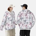 thumbnail image 4 of Gukieu Lilies Flowers Print Sun Protection Hoodies for Men and Women, Zippered Long-sleeved Quick-drying UV Protection Shirts, Suitable for Sports, Swimming, Fishing-3X-Large, 4 of 7
