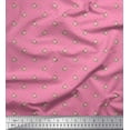 thumbnail image 1 of Soimoi Tissu Satin Modal Feuilles & Roses Imprimé Floral Tissu au Mètre 42 Pouces de Large, 1 of 3
