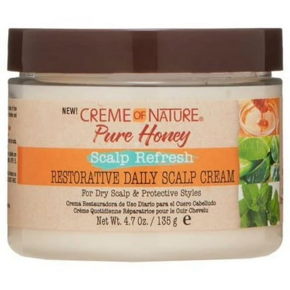 Scalp Refresh Daily Cream by Creme of Nature, Restorative Leave-In Cream 4.76 Oz C30