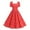 Red, variant on Diufon Women's Vintage Party Dresses Short Sleeve Square Neck Tunic A-line Dress Casual Cute Printed Dress