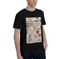 thumbnail image 2 of Bingfone Abstract Coffee Pattern With Letters Men'S Loose Fit Short-Sleeve Pocket T-Shirt, 2 of 7