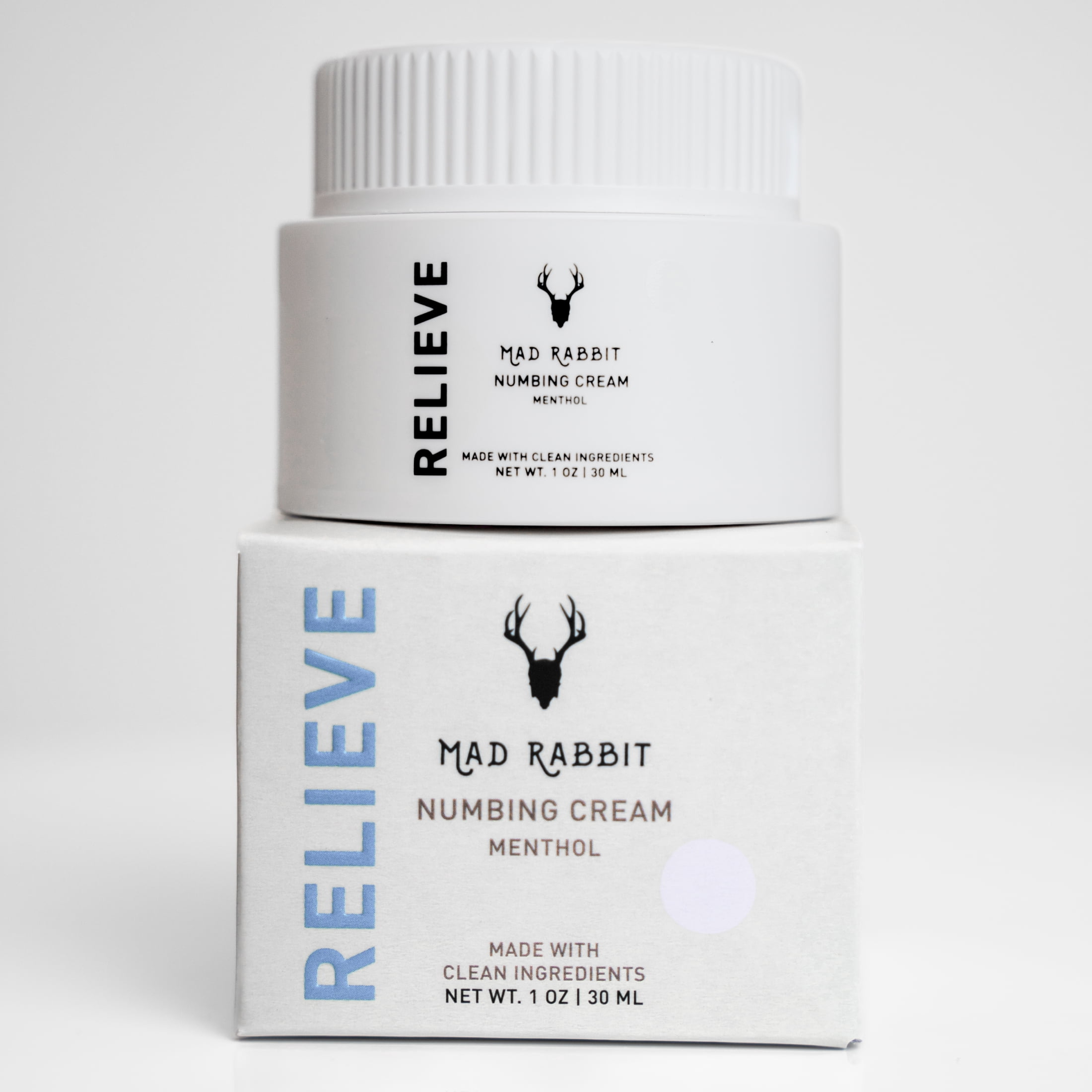 Mad Rabbit Tattoo Numbing Cream for Pain Relief, Unscented, Maximum Strength 1.5 oz
