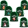 thumbnail image 3 of Bolsas de terciopelo de Feliz Navidad, bolsas de embalaje de joyería de Boutique con cordón verde, bolsas de regalo de dulces, Favor, 9x12, 13x18cm, 4 piezas por lote, 3 of 4