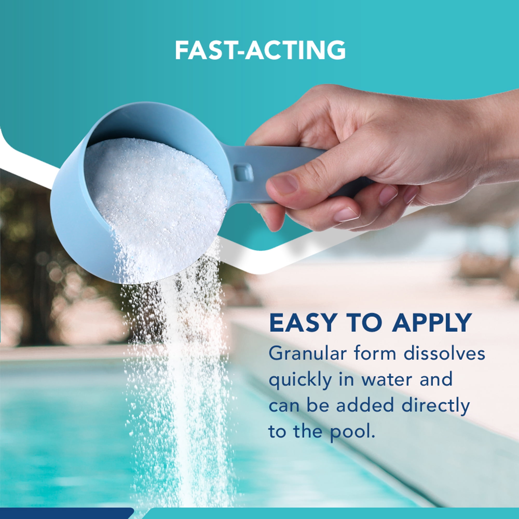 Puri Tech Sodium Dichlor Chlorine Shock Granules for Sanitizing Hot Tubs and Spas – Fast-Acting, pH Balanced Sanitizer - 56% Available Chlorine, 99% Sodium-Dichlor-12 Pound
