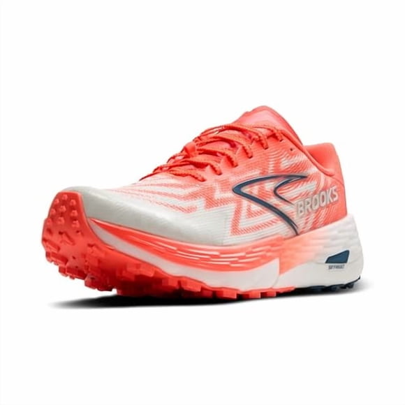 Brooks Women's Catamount 4 Speed Trail Running Shoe - Bit of Blue/Flame/Legion Blue - 7 Medium