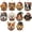 Dog, variant on 10PCS Acrylic Mimicry Diamond Painting Pendant, Double-Sided Printed Christmas Tree Ornament Craft Kit
