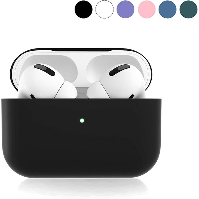 Airpods Pro Étui en Silicone, Compatible avec Airpod Pro / Accessoires de Protection / Supporte la Charge Sans Fil / Noir