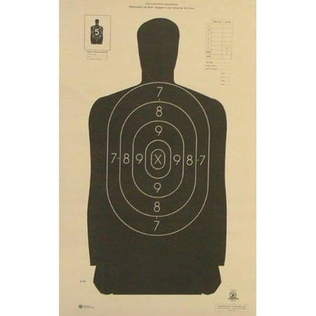 Nra Silhouette Targets - OFFICIAL NRA B-29 Shooting Target Police Silhouette